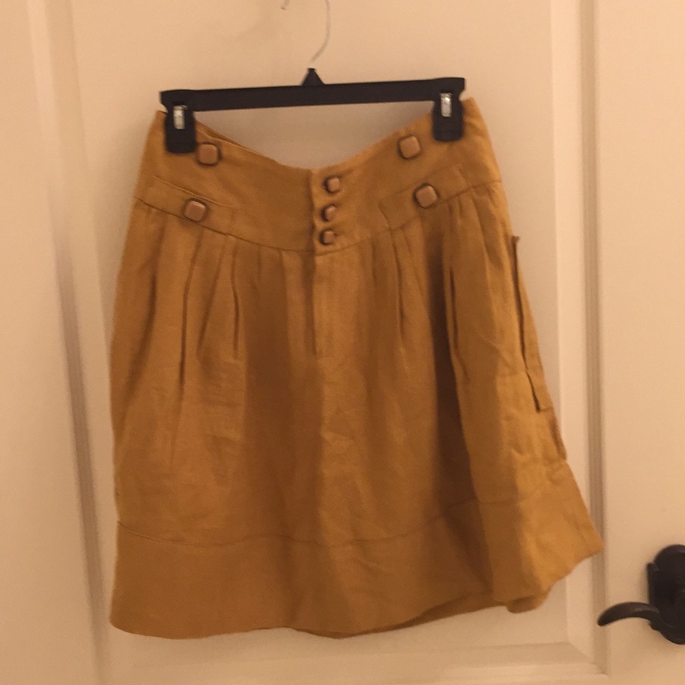 SOLD// Mustard yellow high waisted skirt